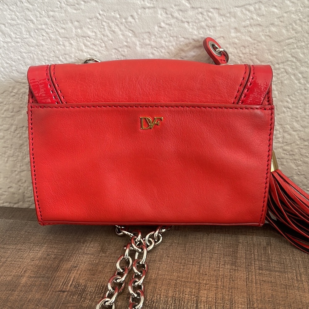 Diane Von Furstenberg Red Leather Mini Harper - Picture 5 of 10